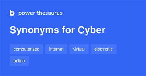 cyber synonyms|Cyber Definition & Meaning .